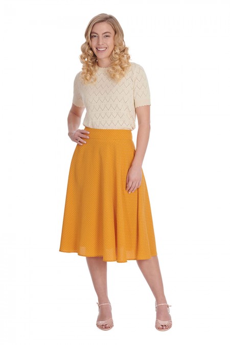 Top Rétro 1950's "Sweet Gardina" Blanc Cassé – Image 2