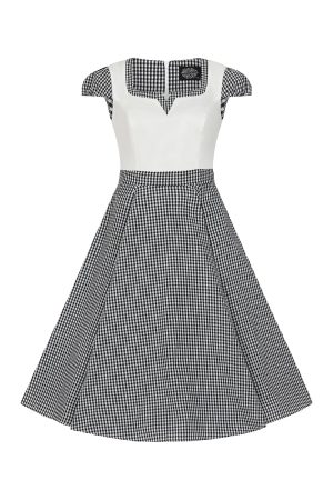 Robe Rétro Vichy "Chelsea" Noir