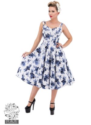 Robe Pin-up "White Rosaceae"