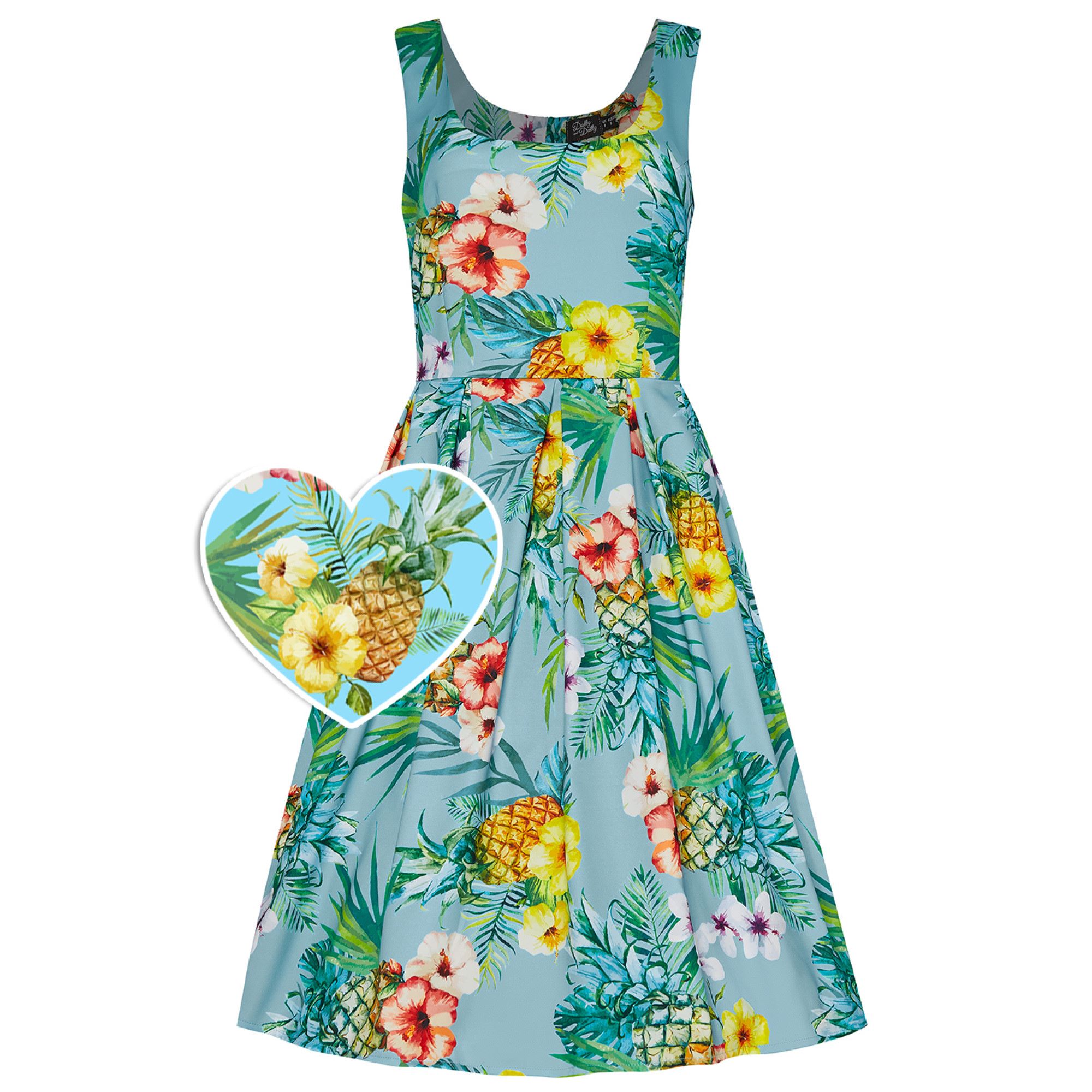 Robe Pin-up "Ananas Tropical"