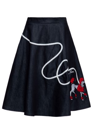 Jupe évasée en jeans "Poodle"