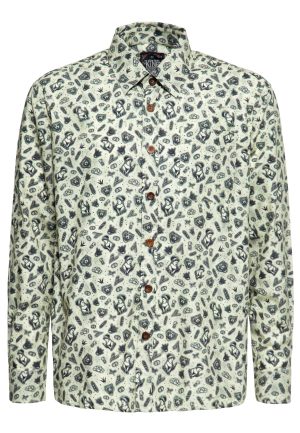 Chemise Homme "Old School Barber" Ecru