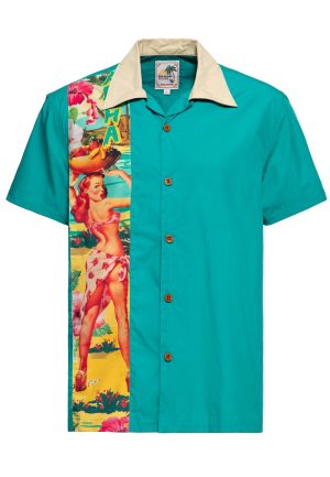 Chemise Bowling "Pin-up Aloha"