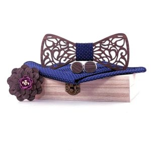 Coffret Noeud Papillon "Wood Arabesque"