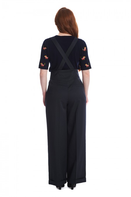 Pantgalon à Bretelles "Her Favourites" Bleu Marine – Image 5