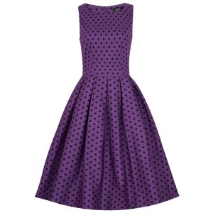 Robe Pin-up "Annie Purple Polka"