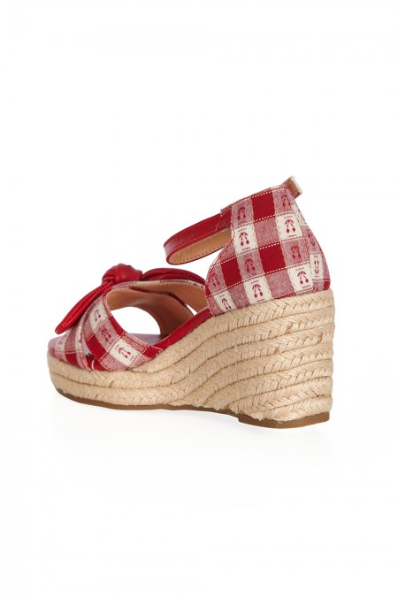 Sandales Compensées "Free Spirit" Rouge – Image 3