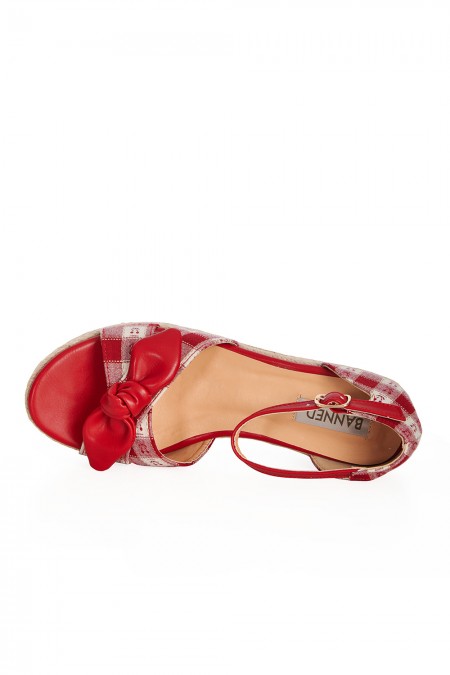 Sandales Compensées "Free Spirit" Rouge – Image 4
