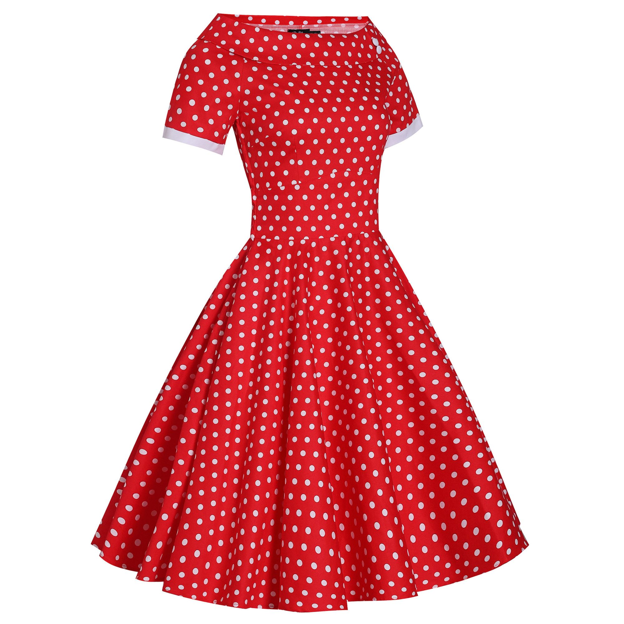 Robe Rétro "Darlene Red Polka" – Image 2