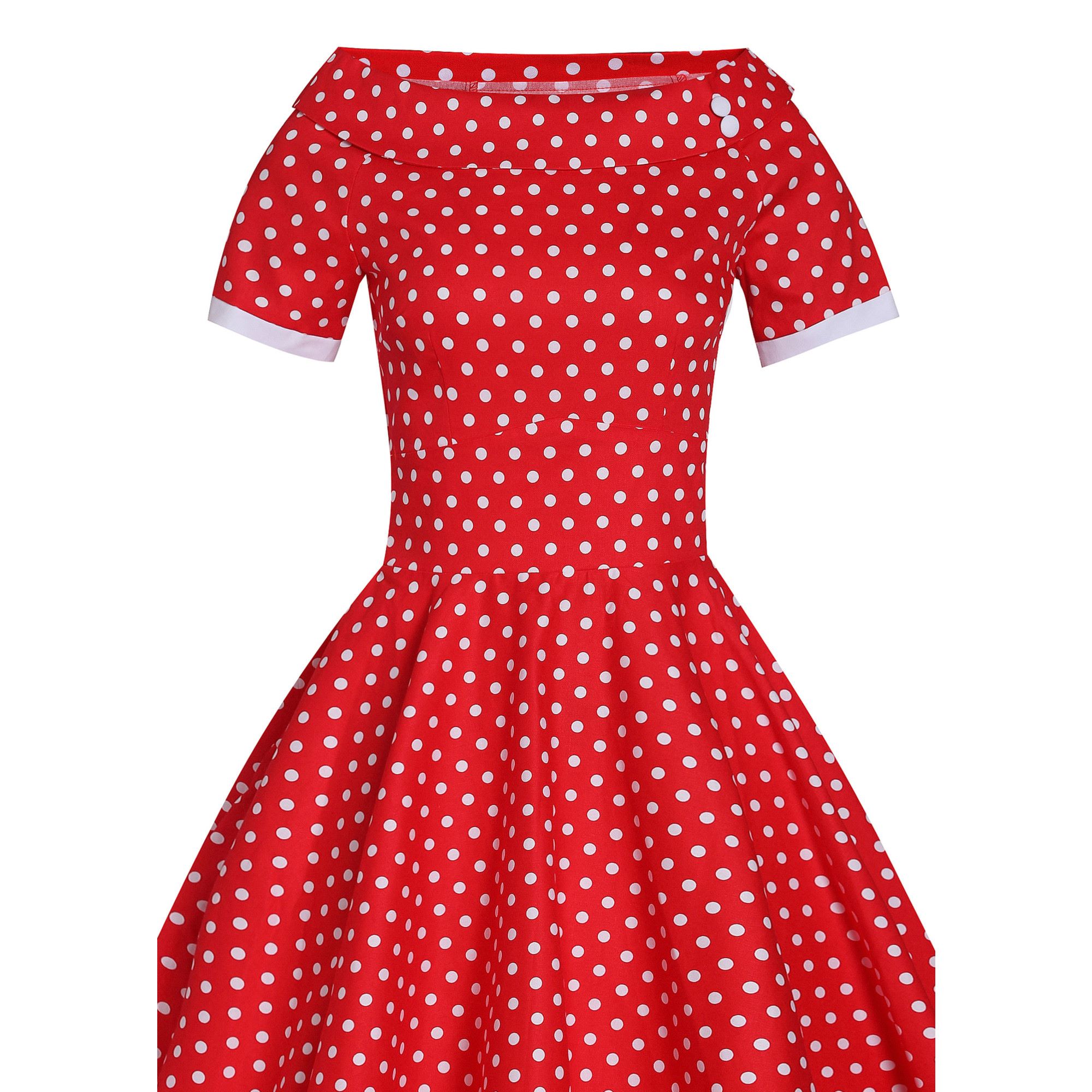 Robe Rétro "Darlene Red Polka" – Image 3