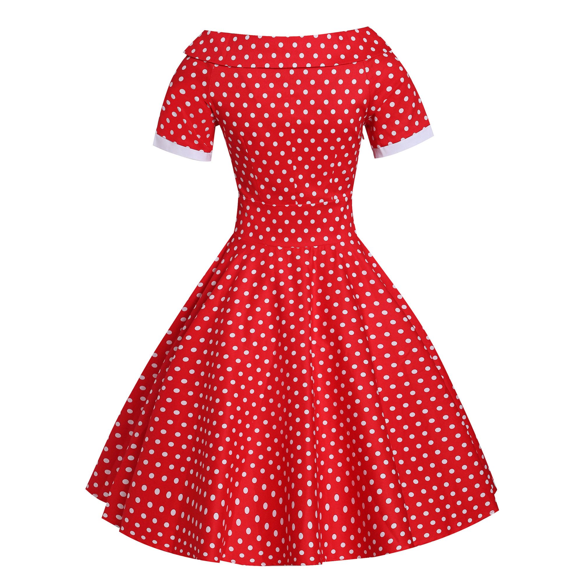 Robe Rétro "Darlene Red Polka" – Image 4