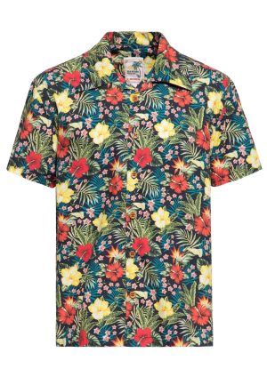 Chemise Homme "Hawaiian Black"