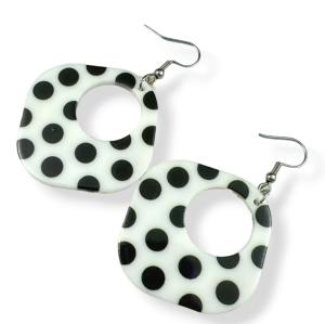 Boucles d'oreilles "White Geometric"