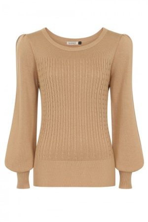 Pull Rétro "Una" Beige