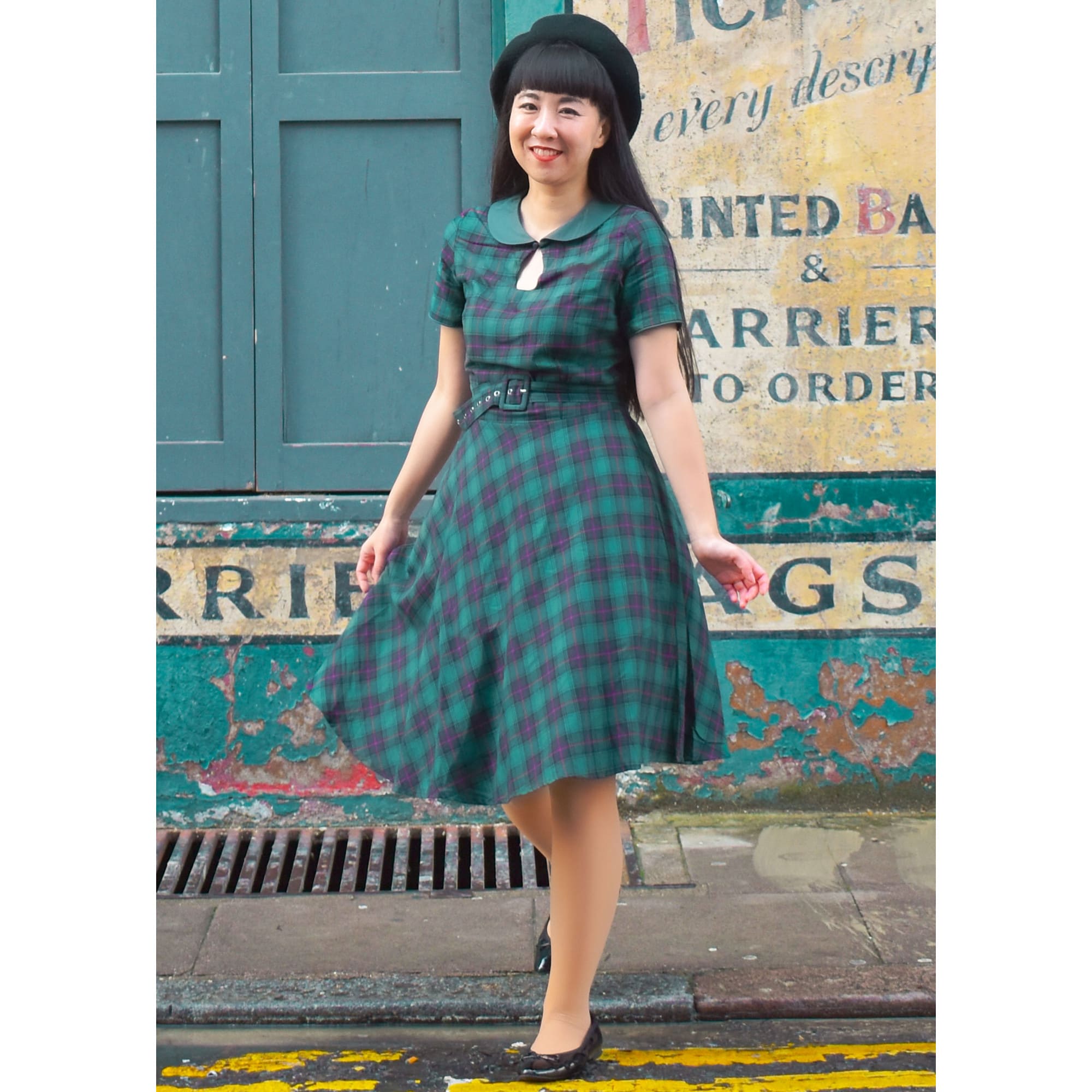 Robe Vintage "Evelyn Green Tartan" – Image 5