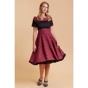 Robe Pin-up "Darlene Red Tartan"