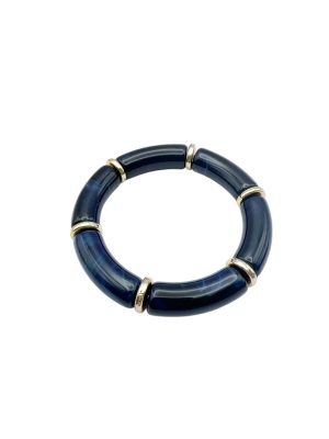 Bracelet "Tube" Bleu Marine