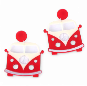 Boucles d'Oreilles "Red Combi"