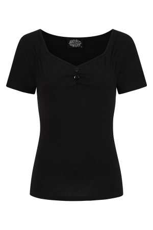 Top Rétro "Darcie" Noir
