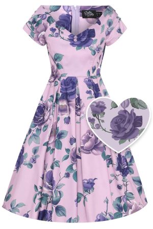 Robe Vintage "Lily Purple Rose"