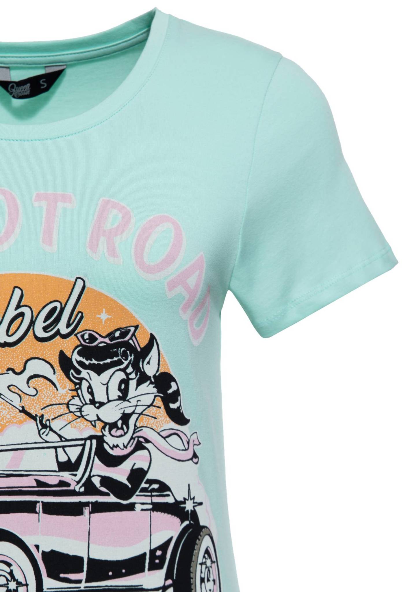 Tee-shirt Rockabilly "The Hot Road Rebel" Turquoise – Image 2