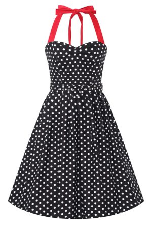 Robe Pin-up Dos Nu "Sophie Rockabilly" Noir