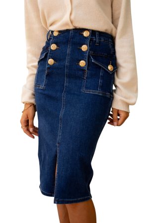 Jupe Jeans Extensible "Sailor"