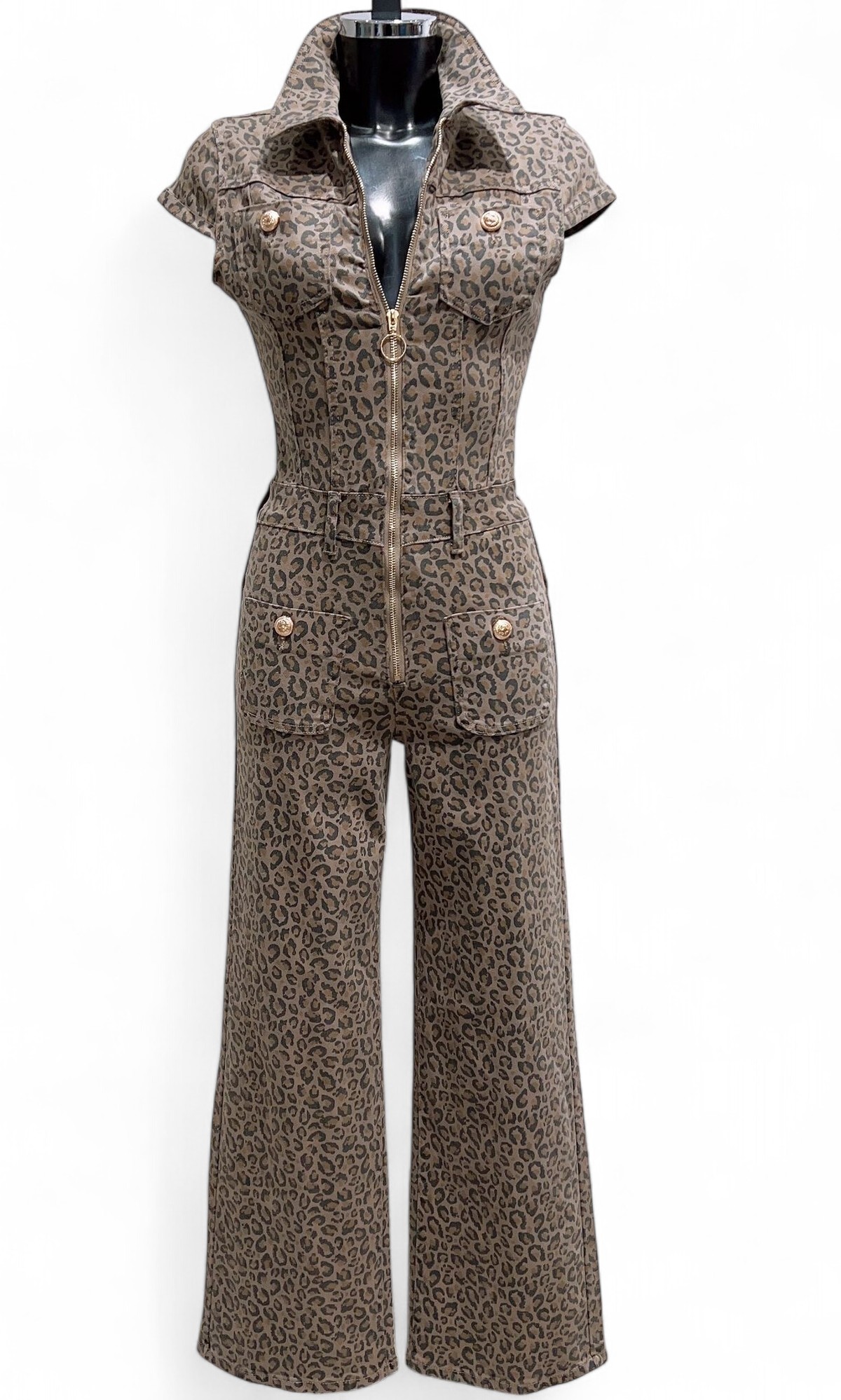 Combinaison Jeans Extensible "Leopard"