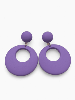 Boucles d'oreilles "Loops" Violet