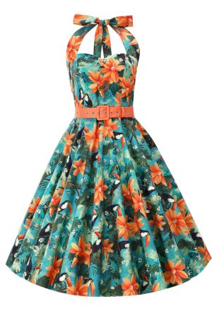 Robe Pin-up "Daisy Tiki Toucan"