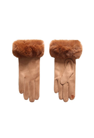 Gants Fourrure Camel
