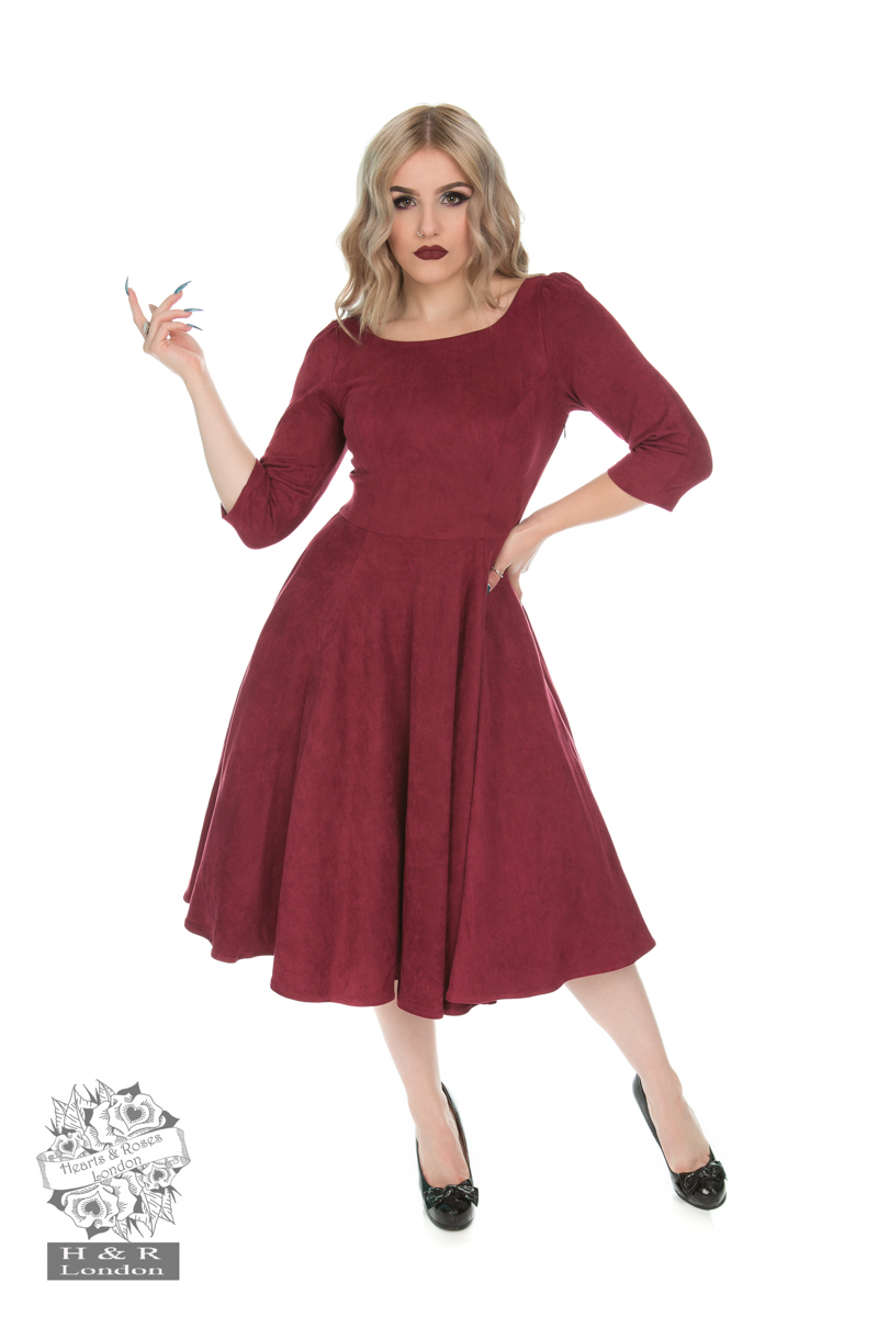 Robe Rétro "Wendy Wine" – Image 2