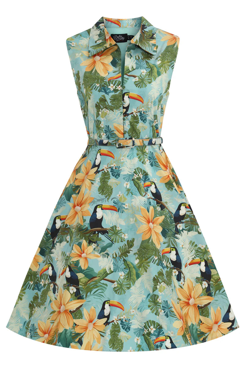 Robe Vintage "Poppy Tropical Tiki"