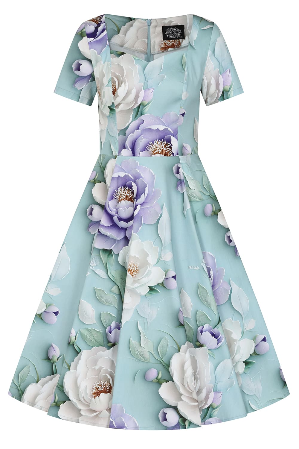 Robe Pin-up Fleurie "Lavender Peony"