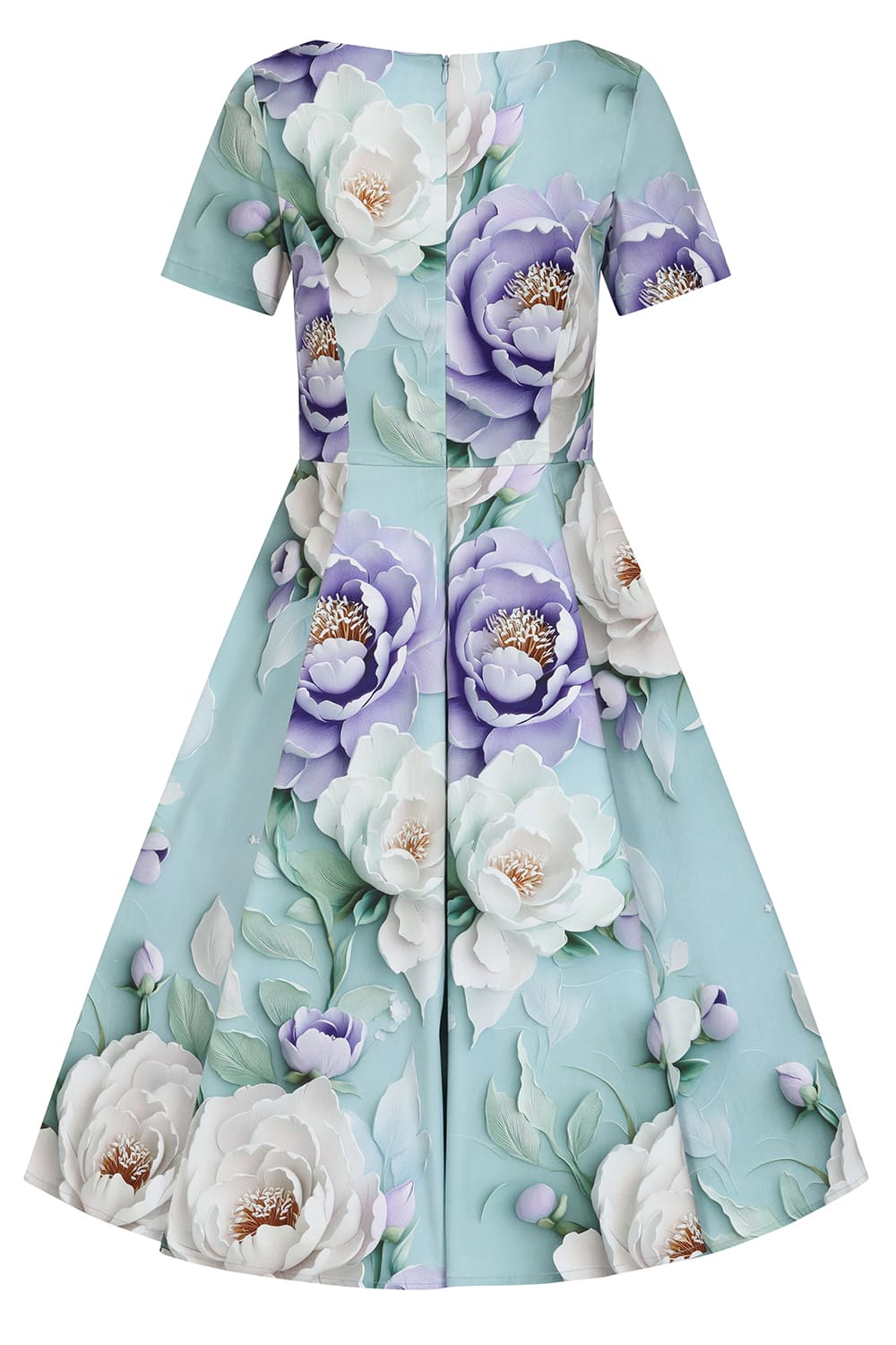 Robe Pin-up Fleurie "Lavender Peony" – Image 3