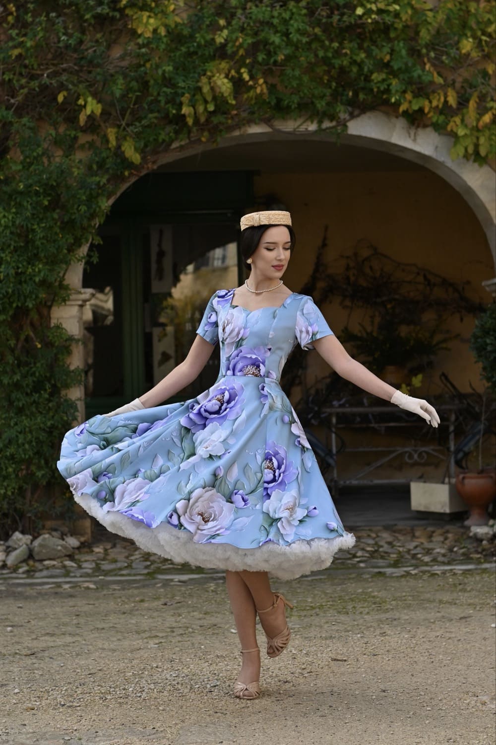 Robe Pin-up Fleurie "Lavender Peony" – Image 7