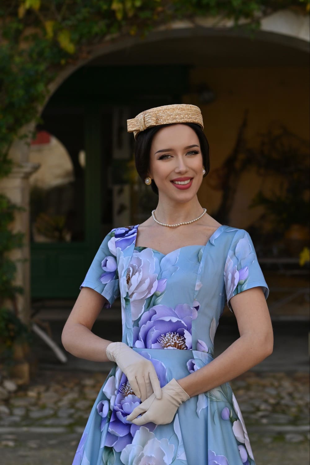 Robe Pin-up Fleurie "Lavender Peony" – Image 4