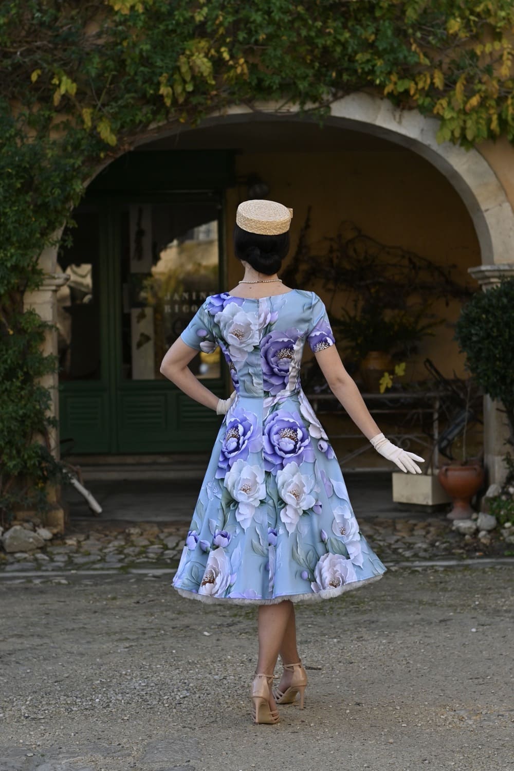 Robe Pin-up Fleurie "Lavender Peony" – Image 5