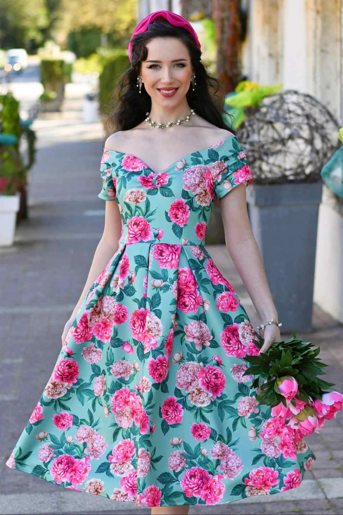 Robe Pin-up "Lily Mint Peony" – Image 3