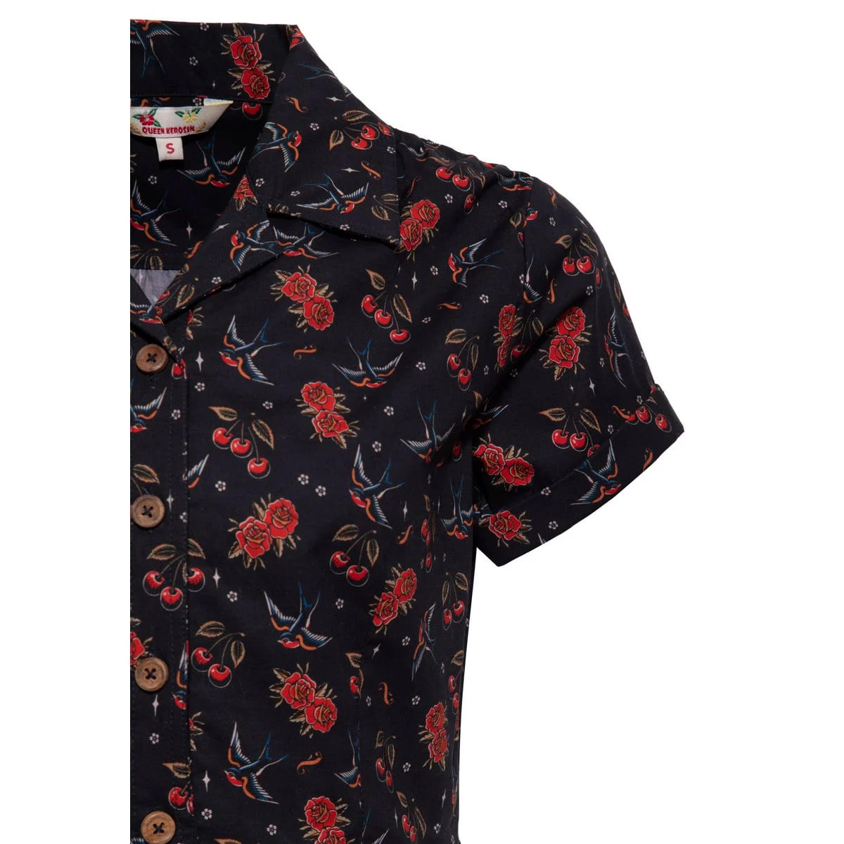 Blouse Crop "Cherries & Roses" – Image 3