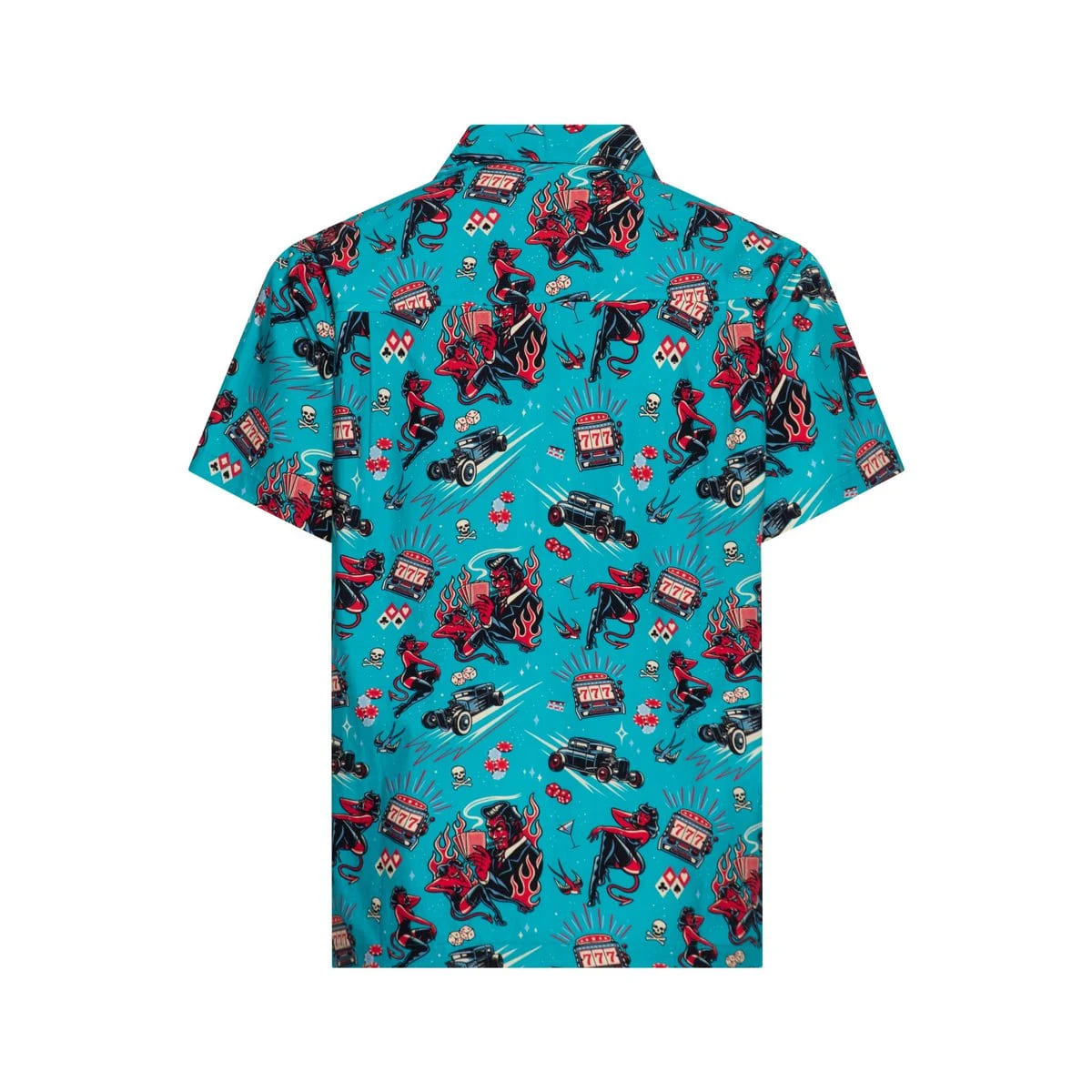 Chemise Rockabilly Homme "Blue Hot Devil" – Image 2