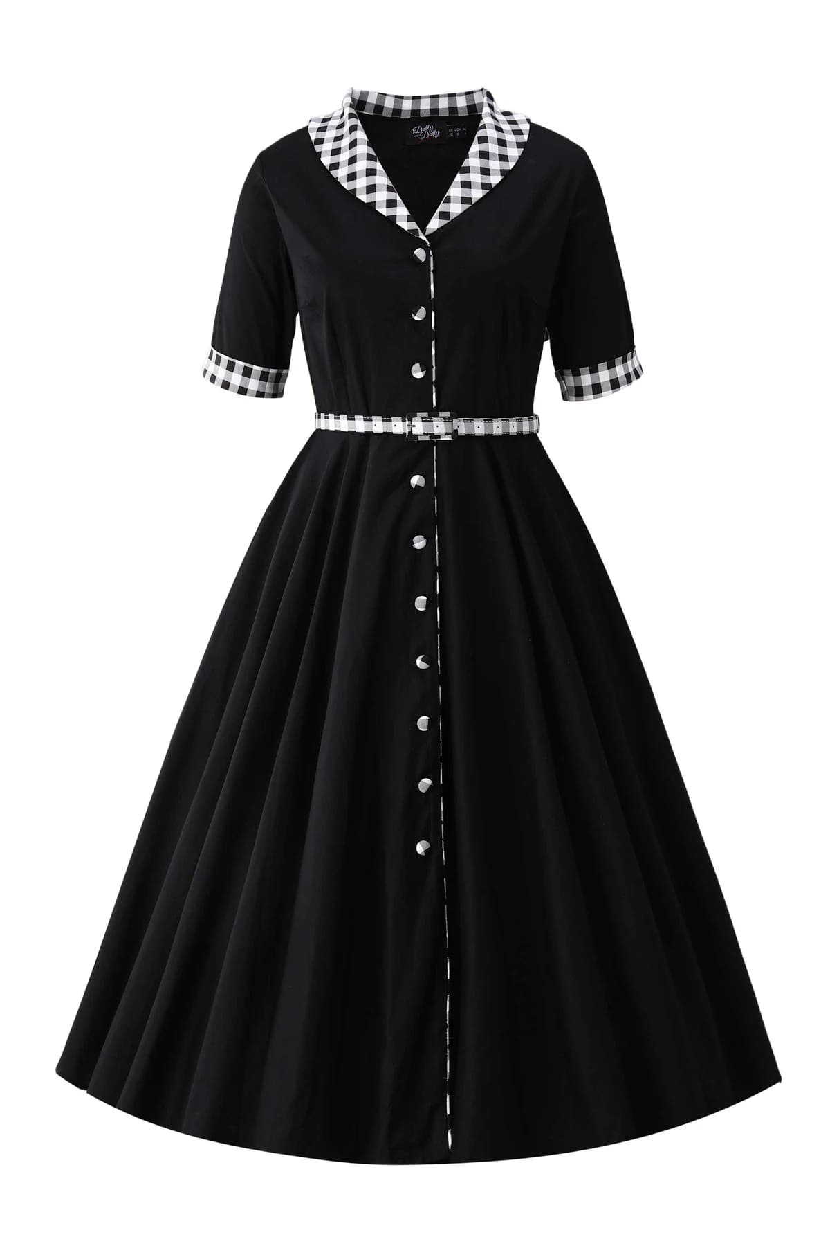 Robe Pin-up "Classic Black Gingham"