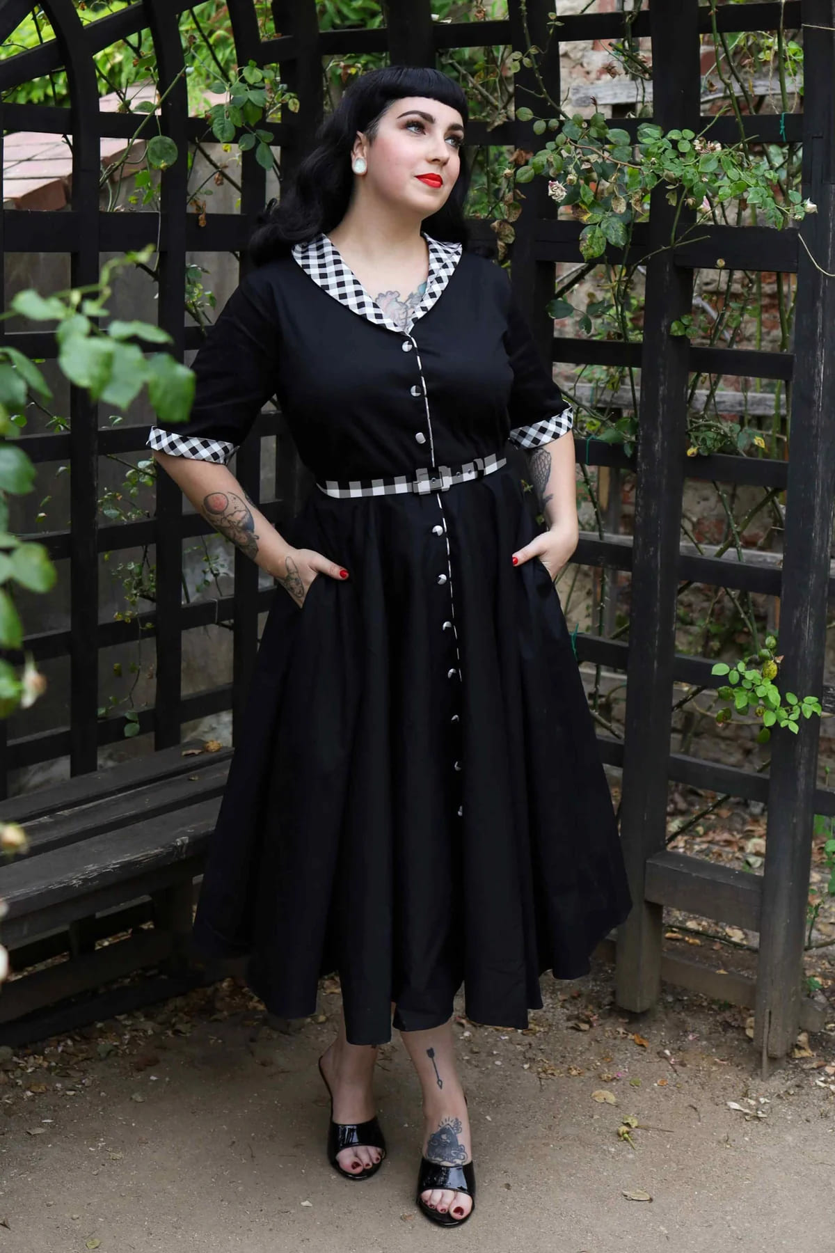 Robe Pin-up "Classic Black Gingham" – Image 4