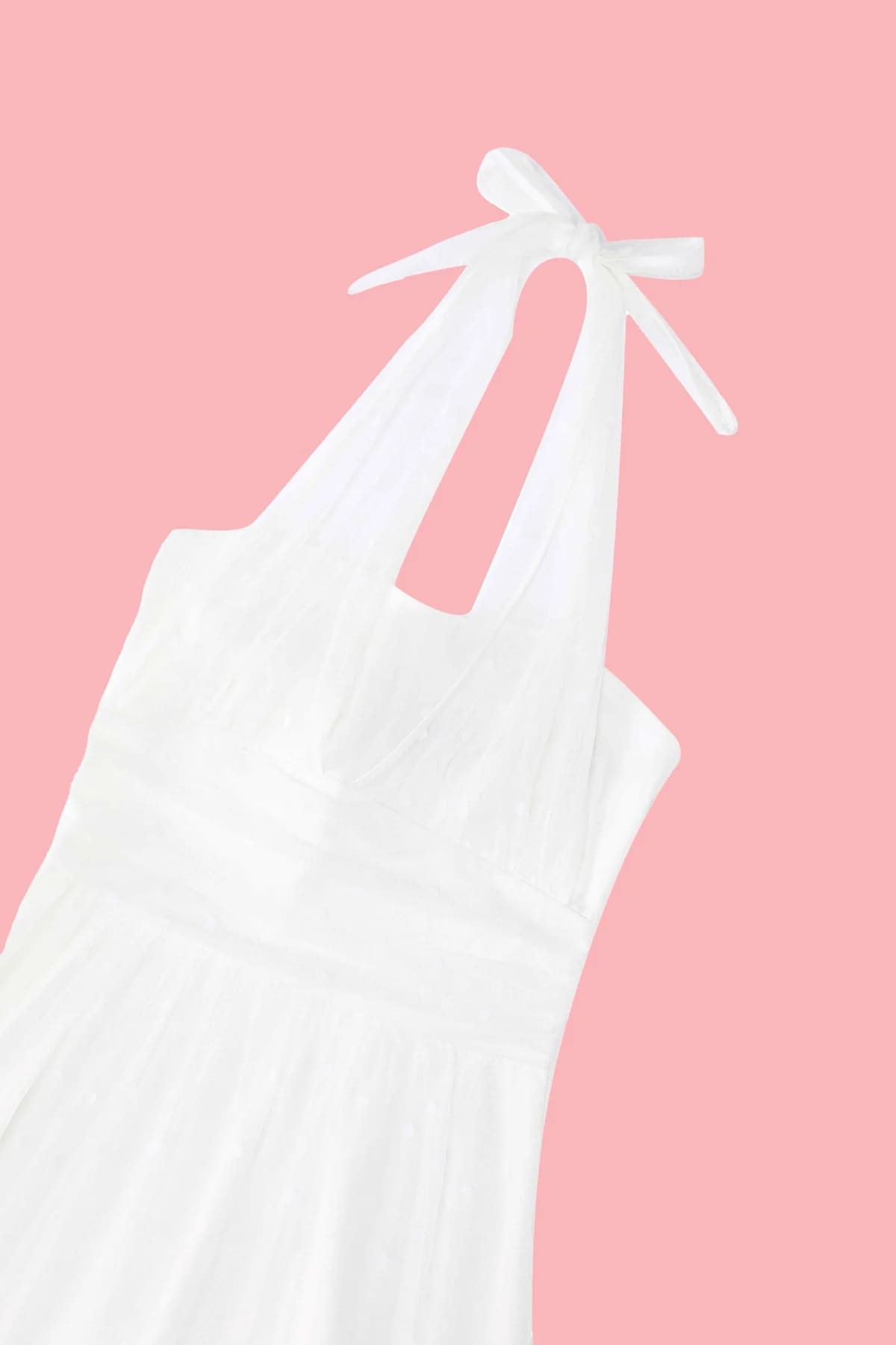 Robe Dos Nu "Dorothea White Polka Mesh" – Image 5