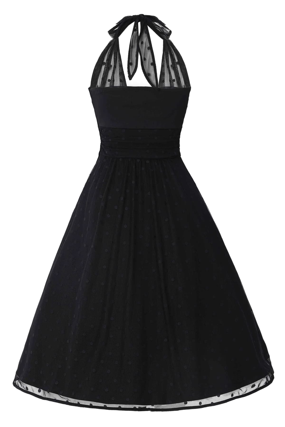 Robe Dos Nu "Dorothea Black Polka Mesh" – Image 2
