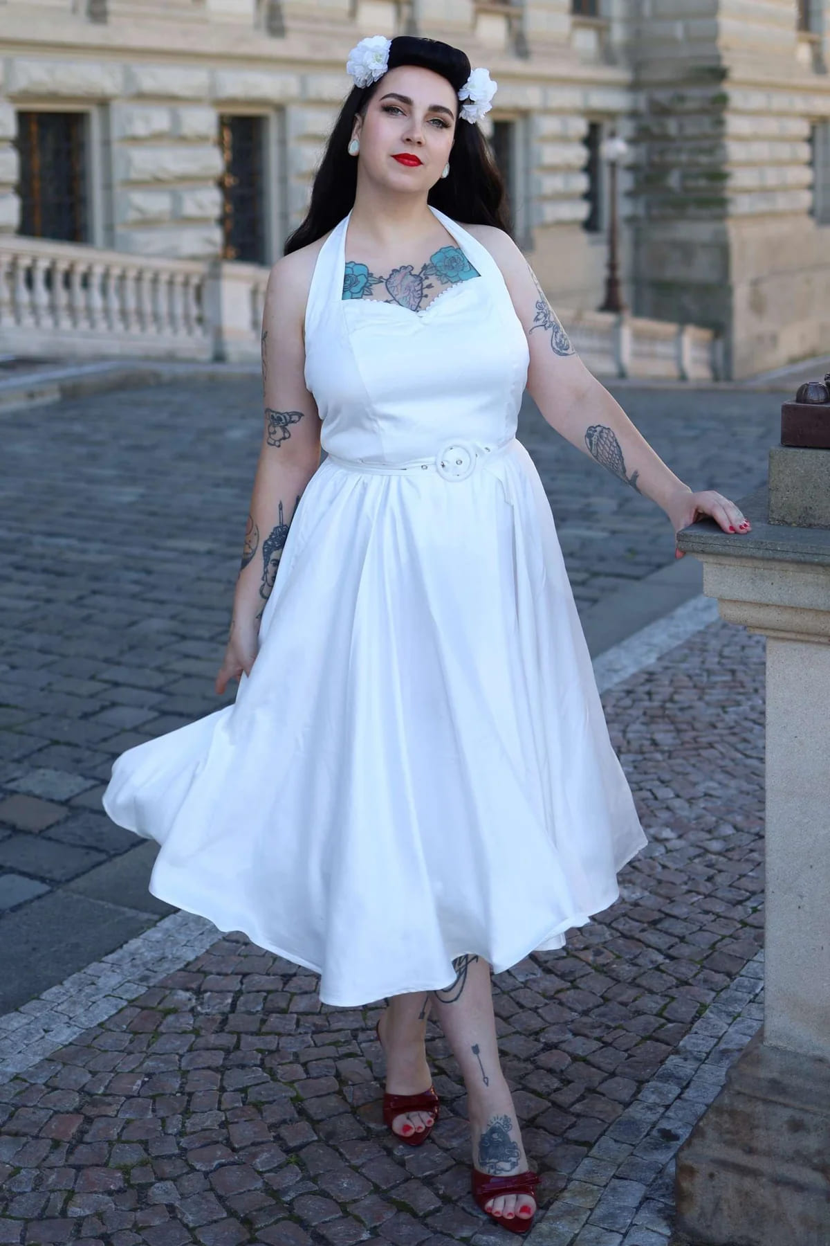 Robe de Mariée "Daisy White Satin" – Image 3