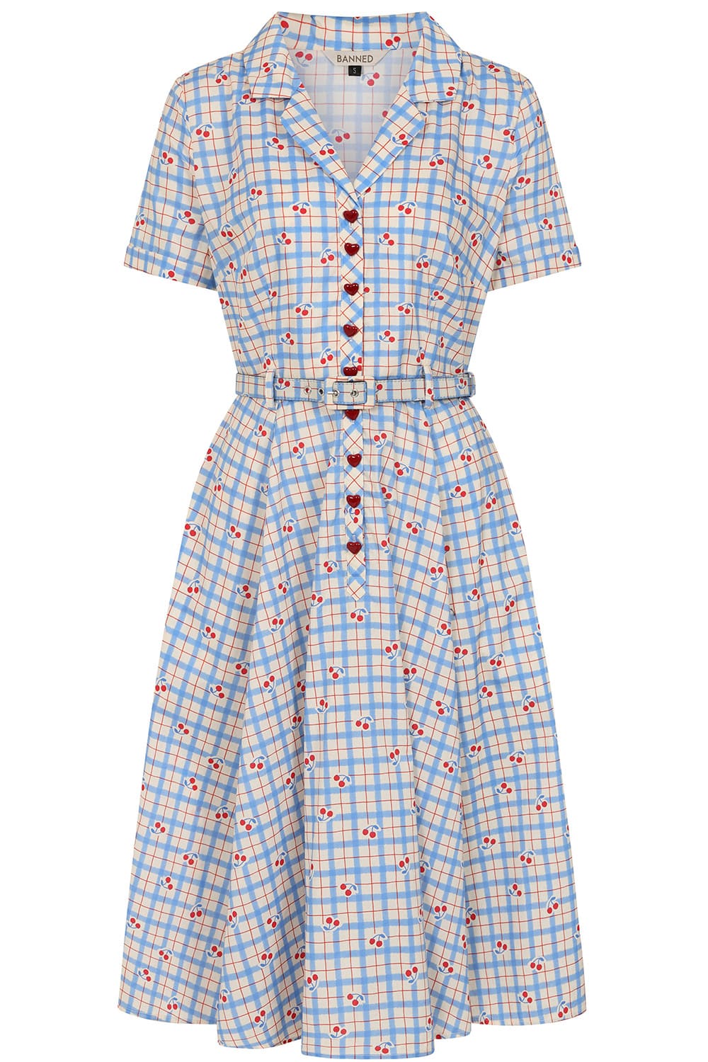 Robe Rétro "Bella Cherry Check"