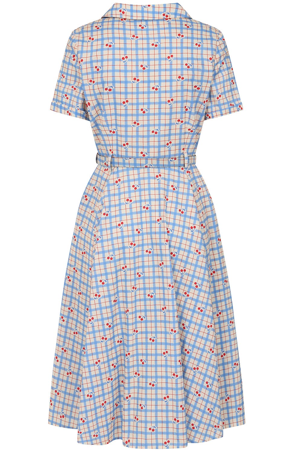 Robe Rétro "Bella Cherry Check" – Image 2