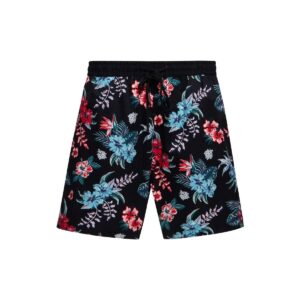 Short Homme "Hibiscus Black"