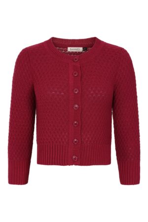Cardigan "Fara" Bordeaux
